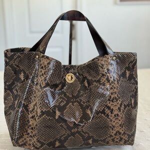 kate spade Brown and Black Snakeskin Tote